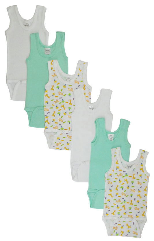 Boys' Printed Tank Top One Piece 6 Pack | Fun, Breathable Variety