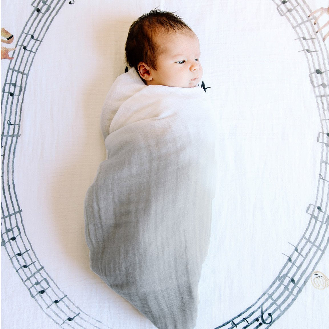 Grey Stone - Organic Swaddle Blanket by DLK