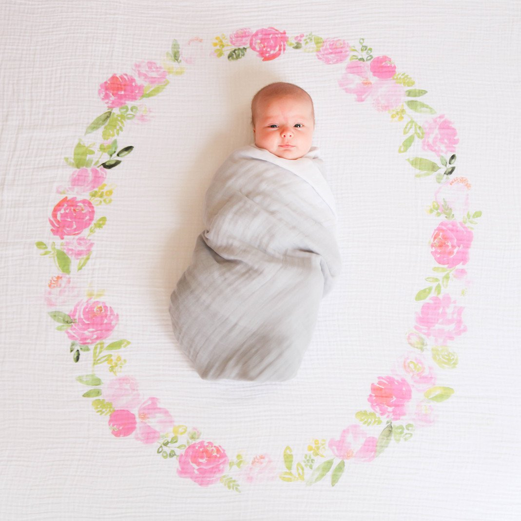 Grey Stone - Organic Swaddle Blanket by DLK