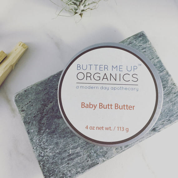 Organic Baby Butt Butter - Diaper Rash Cream & Cradle Cap Treatment